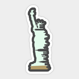 New York Statue of Liberty Skyline Sticker